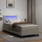 Preview: Boxspringbett mit Matratze Weiß 100x200 cm Kunstleder