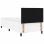 Preview: Boxspringbett mit Matratze Weiß 100x200 cm Kunstleder