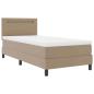 Preview: Boxspringbett mit Matratze Cappuccino 100x200 cm Kunstleder