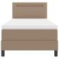 Preview: Boxspringbett mit Matratze Cappuccino 100x200 cm Kunstleder