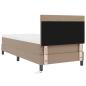 Preview: Boxspringbett mit Matratze Cappuccino 100x200 cm Kunstleder