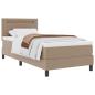 Preview: Boxspringbett mit Matratze Cappuccino 100x200 cm Kunstleder