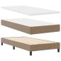 Preview: Boxspringbett mit Matratze Cappuccino 100x200 cm Kunstleder