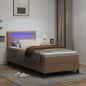 Preview: Boxspringbett mit Matratze Cappuccino 100x200 cm Kunstleder