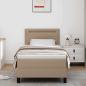 Preview: Boxspringbett mit Matratze Cappuccino 100x200 cm Kunstleder