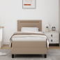 Preview: Boxspringbett mit Matratze Cappuccino 100x200 cm Kunstleder