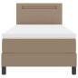 Preview: Boxspringbett mit Matratze Cappuccino 100x200 cm Kunstleder