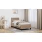 Preview: Boxspringbett mit Matratze Cappuccino 100x200 cm Kunstleder