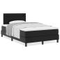 Preview: Boxspringbett mit Matratze Schwarz 120x200 cm Kunstleder