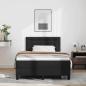 Preview: Boxspringbett mit Matratze Schwarz 120x200 cm Kunstleder
