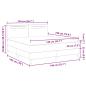 Preview: Boxspringbett mit schwarzer Matratze 140x190 cm Kunstleder
