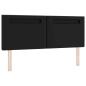 Preview: Boxspringbett mit schwarzer Matratze 140x190 cm Kunstleder