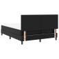 Preview: Boxspringbett mit schwarzer Matratze 140x190 cm Kunstleder