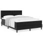 Preview: Boxspringbett mit Matratze Schwarz 160x200 cm Kunstleder