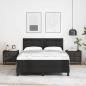 Preview: Boxspringbett mit Matratze Schwarz 160x200 cm Kunstleder