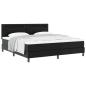Preview: Boxspringbett mit Matratze Schwarz Super King Faux Leder