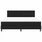 Preview: Boxspringbett mit Matratze Schwarz Super King Faux Leder