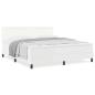 Preview: Boxspringbett mit Matratze Weiß Super King Kunstleder