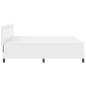 Preview: Boxspringbett mit Matratze Weiß Super King Kunstleder