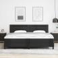 Preview: ARDEBO.de - Boxspringbett mit Matratze Schwarz 200x200 cm Kunstleder