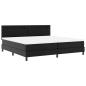 Preview: Boxspringbett mit Matratze Schwarz 200x200 cm Kunstleder