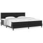 Preview: Boxspringbett mit Matratze Schwarz 200x200 cm Kunstleder