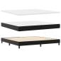 Preview: Boxspringbett mit Matratze Schwarz 200x200 cm Kunstleder