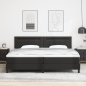 Preview: Boxspringbett mit Matratze Schwarz 200x200 cm Kunstleder