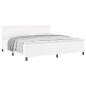 Preview: Boxspringbett mit Matratze Weiß 200x200 cm Kunstleder