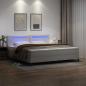 Preview: Boxspringbett mit Matratze Weiß 200x200 cm Kunstleder