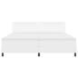 Preview: Boxspringbett mit Matratze Weiß 200x200 cm Kunstleder