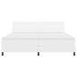 Preview: Boxspringbett mit Matratze Weiß 200x200 cm Kunstleder