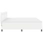 Preview: Boxspringbett mit Matratze Weiß 200x200 cm Kunstleder