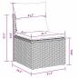 Preview: 8-teiliges Garten-Esstisch-Set mit Kissen Schwarz Poly-Rattan Akazie