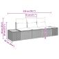 Preview: 3-teiliges Garten-Sofa-Set mit Kissen Schwarz Poly Rattan Akazie
