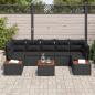 Preview: Garten-Sofa-Set 8 stk. Schwarz Poly Rattan
