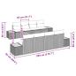Preview: 9-teiliges Gartensofa Set mit Kissen Schwarz Poly Rattan Akazie