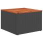 Preview: 9-teiliges Garten Sofa Set mit Kissen Schwarz Poly Rattan Akazie