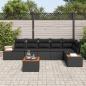 Preview: Gartensofa-set 6 stk. 6-Sitzanzahl Schwarz Polyrattan