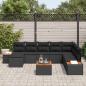 Preview: Gartensofa-set 9 stk. 8-Sitzanzahl Schwarz Polyrattan