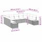 Preview: Gartensofa-set mit Kissen 5 pcs Schwarz und Creme Polyrattan