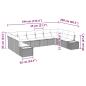 Preview: Gartensofa-set mit Kissen 10 pcs Beige und Creme Polyrattan