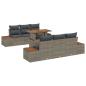 Preview: Garten-Sofa-Set 7 stk. Grau Poly Rattan