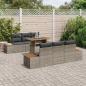 Preview: Garten-Sofa-Set 7 stk. Grau Poly Rattan