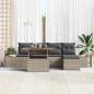 Preview: 6-teiliges Garten Sofa Set mit Kissen Grau Poly Rattan