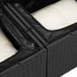 Preview: 9-teiliges Garten Sofa Set mit Kissen Schwarz Poly Rattan