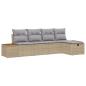 Preview: 5-teilige Garten Sofa Set mit Kissen Beige Poly Rattan