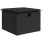 Preview: 6-Teiliges Garten Sofa Set mit Kissen Schwarz Poly Rattan Akazie