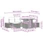 Preview: Garten-Sofa-Set 7 Stk. Schwarz Poly-Rattan