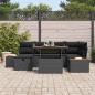 Preview: Garten-Sofa-Set 7 Stk. Schwarz Poly-Rattan